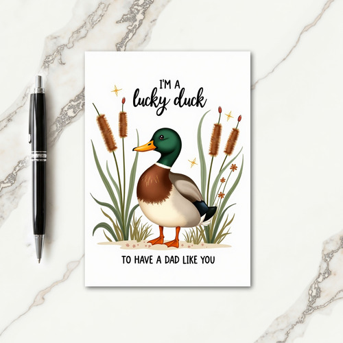 Lucky Duck Fathers Day Card