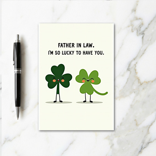 Lucky Father In Law Hello Card