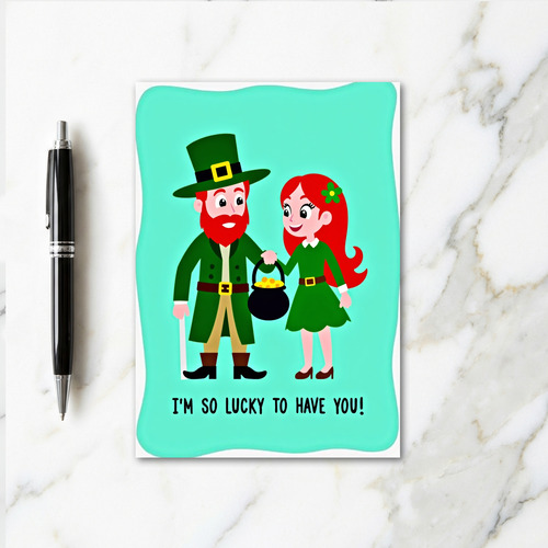 Lucky Faux Gold Foil Texture Card