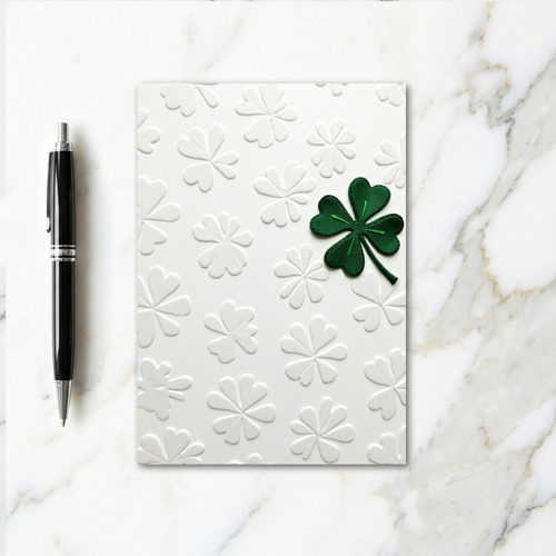 Lucky Felt Four Leaf Clover Card