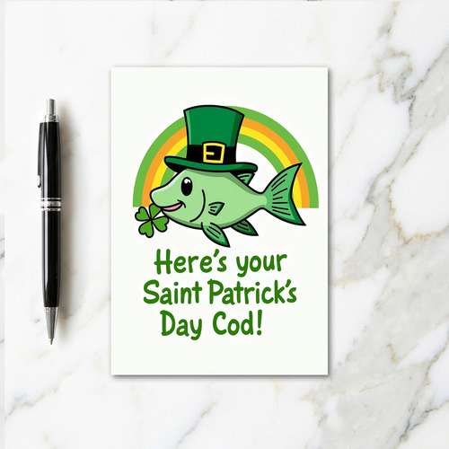 Lucky Fish St Patricks Day Card