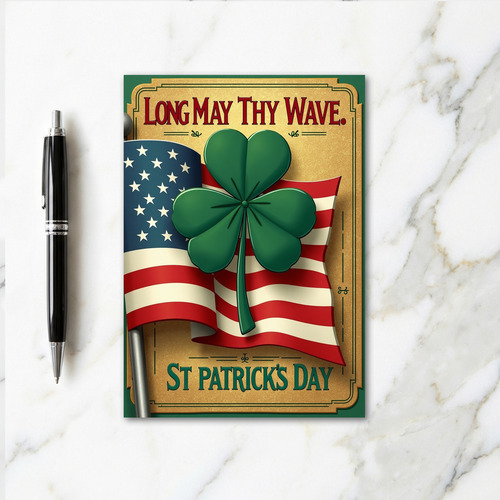 Lucky Flag St Patricks Day Card