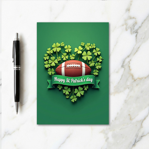 Lucky Football St Patricks Day Card