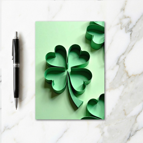 Lucky Four Leaf Clover Paper Card