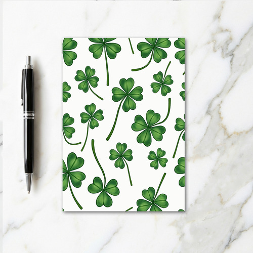 Lucky Four Leaf Clover Pattern Card