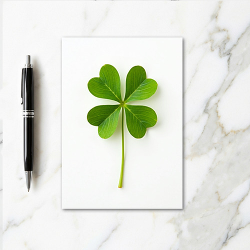 Lucky Four Leaf Clover Photo Card