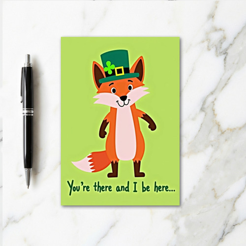 Lucky Fox Irish Cheer Card