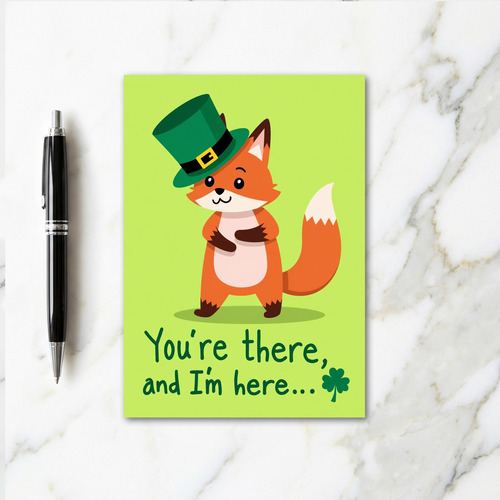 Lucky Fox St Patricks Day Card