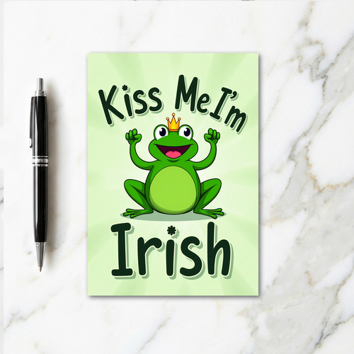 Lucky Frog Irish Kiss Card