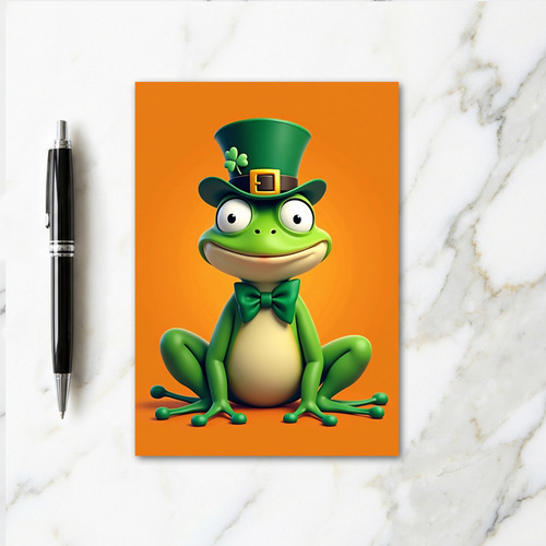 Lucky Frog St Patricks Day Card
