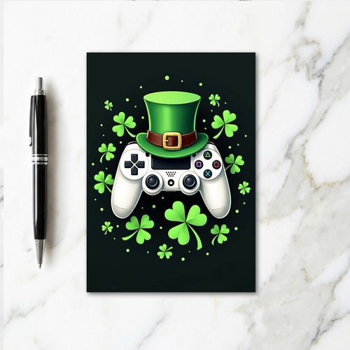 Lucky Gamer St Patricks Day Card