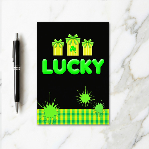 Lucky Gift Boxes Fun Time Card