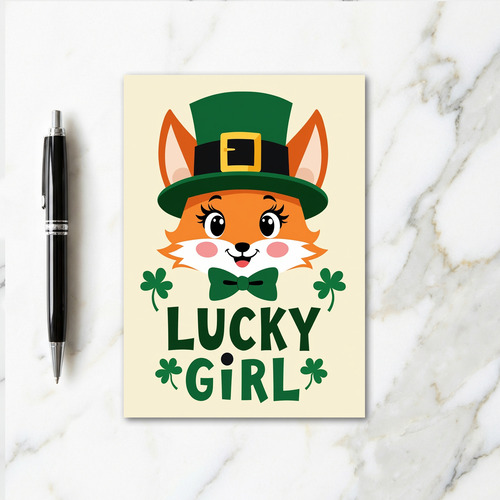 Lucky Girl Fox Celebration Card