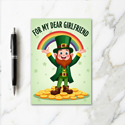 Lucky Girlfriend Leprechaun Card