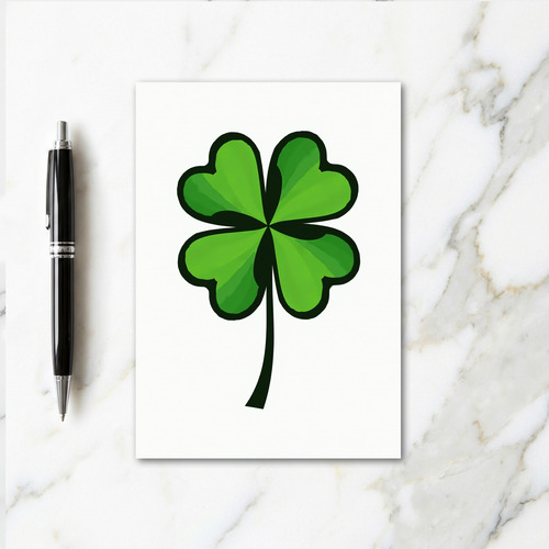 Lucky Glitter Texture Clover Card