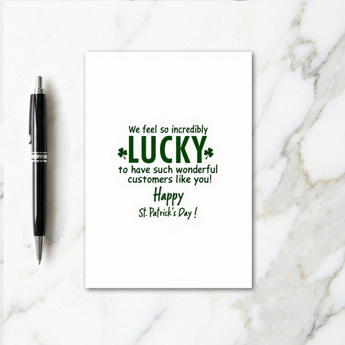 Lucky Glitter Texture St Patricks Card