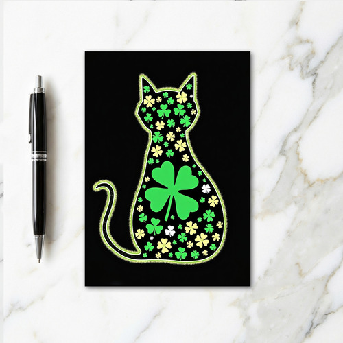 Lucky Glowing Cat Art Card
