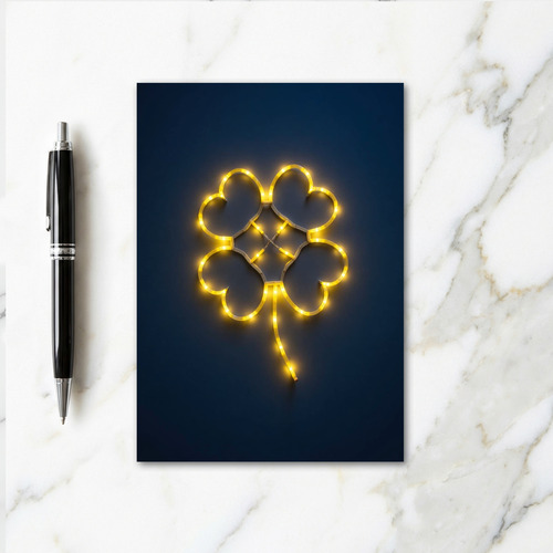 Lucky Glowing Clover Find Card