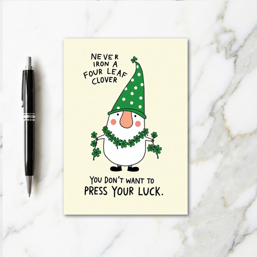 Lucky Gnome Clover Press Card