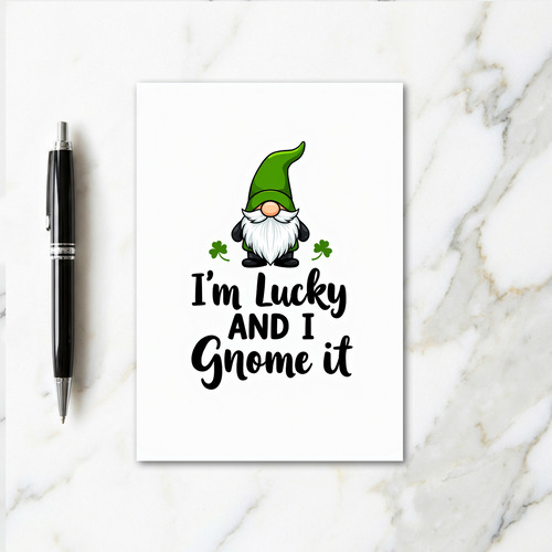 Lucky Gnome Holiday Card