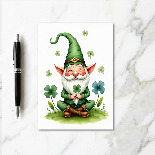 Lucky Gnome Spring Time Card