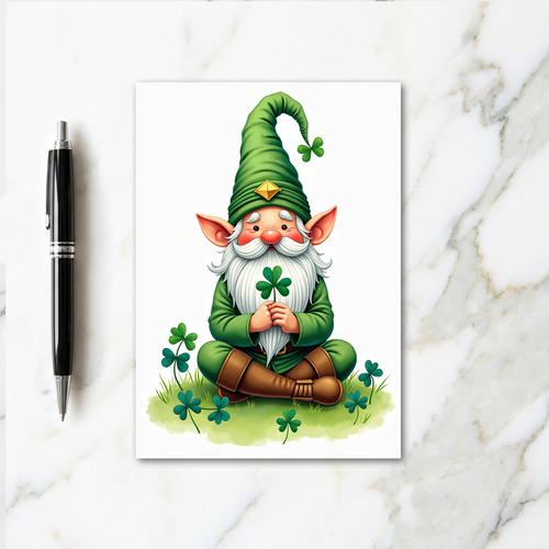 Lucky Gnome Springtime Card