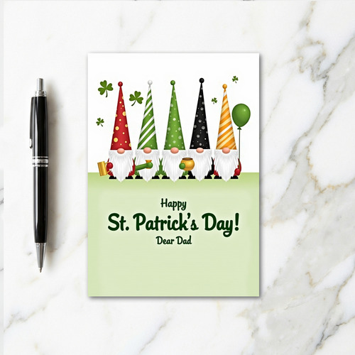 Lucky Gnomes Dad St Patricks Card