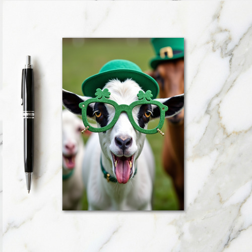 Lucky Goat St Patricks Day Card