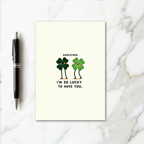 Lucky Godfather Clover Card