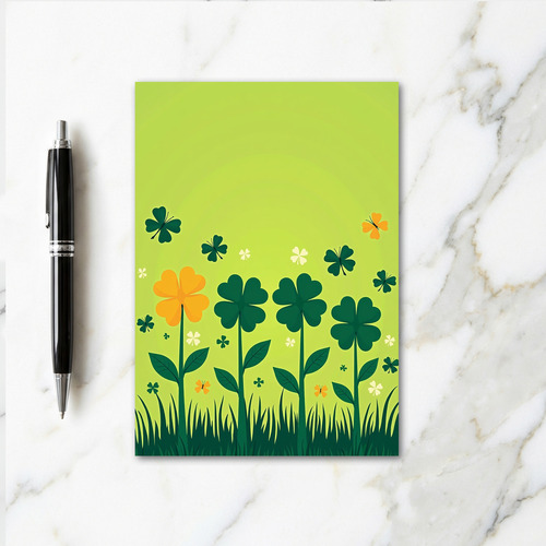 Lucky Golden Bloom Meadow Card