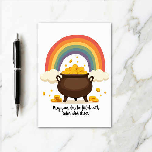 Lucky Golden Rainbow Card