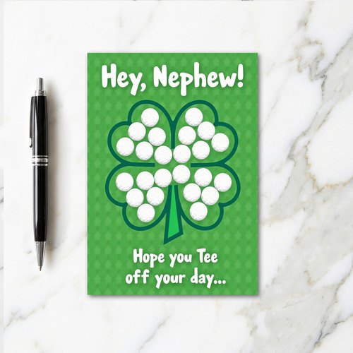Lucky Golf Balls Nephew Card