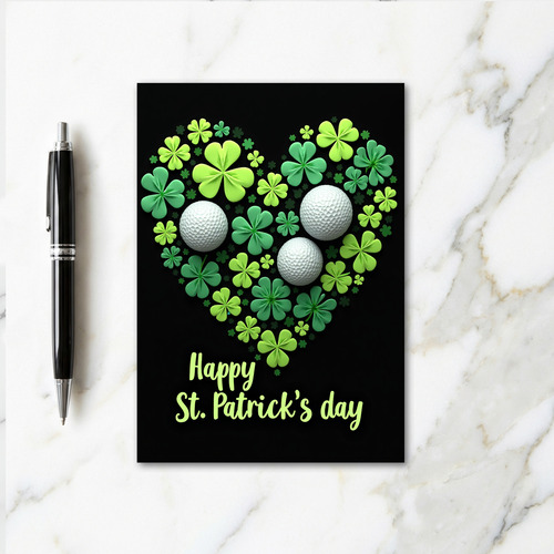 Lucky Golf St Patricks Day Card