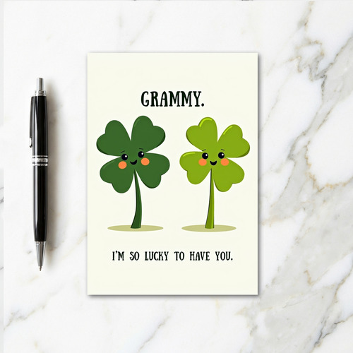 Lucky Grammy Clover Card