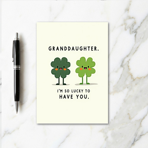 Lucky Granddaughter Love Card