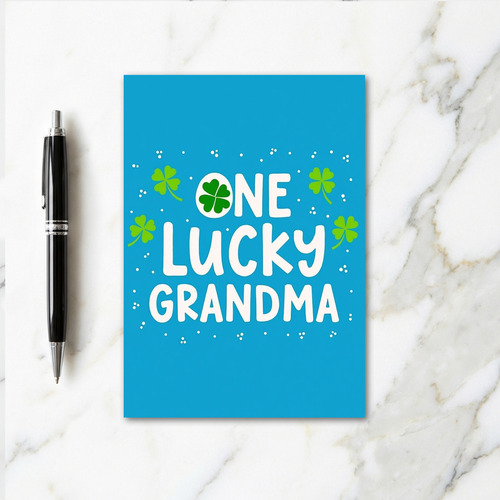 Lucky Grandma Clover Card