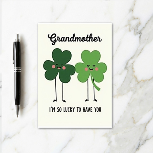 Lucky Grandmother Shamrock Card