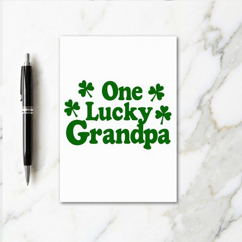 Lucky Grandpa Shamrock Pattern Card