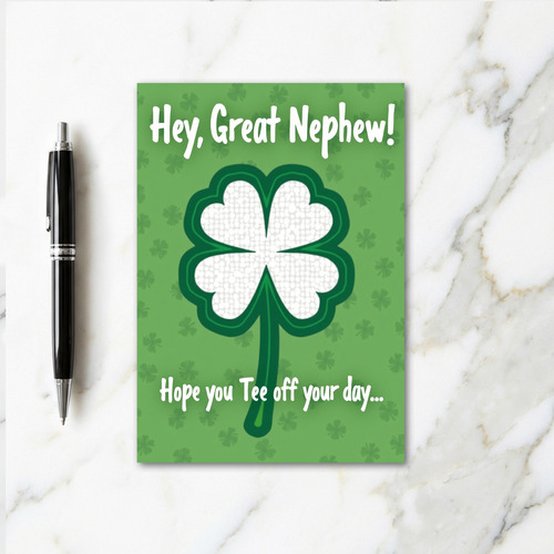 Lucky Great Nephew Golf Day Card