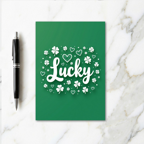 Lucky Green Celebration Card