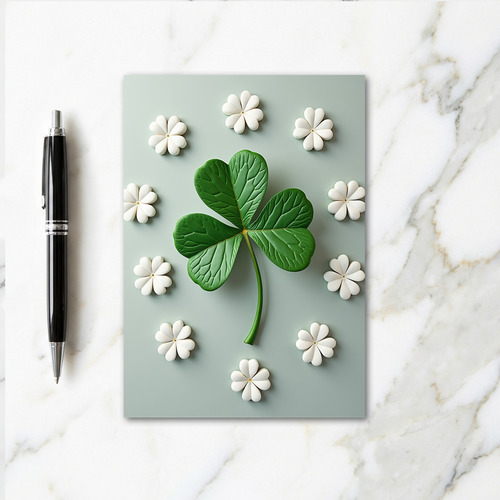 Lucky Green Clover Art Card