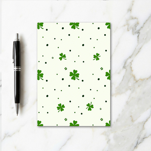 Lucky Green Clover Pattern Card
