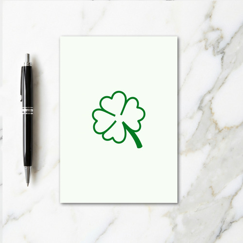 Lucky Green Clover Simple Card