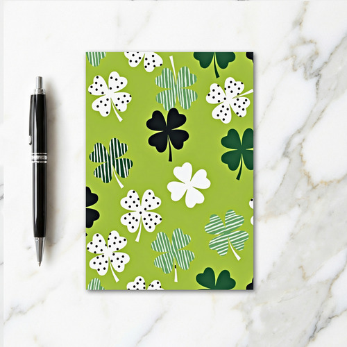 Lucky Green Clover Texture Card
