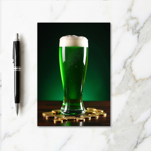 Lucky Green Drink Card