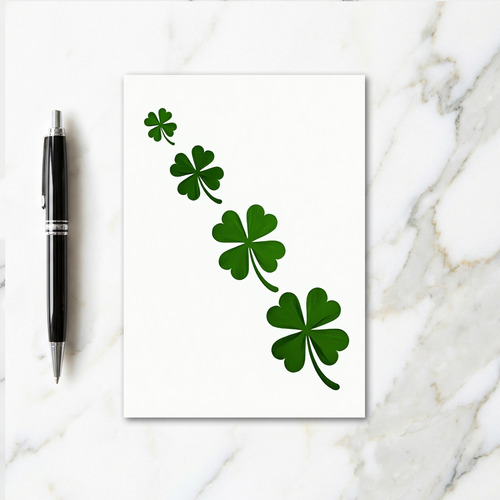 Lucky Green Faux Gold Foil Card