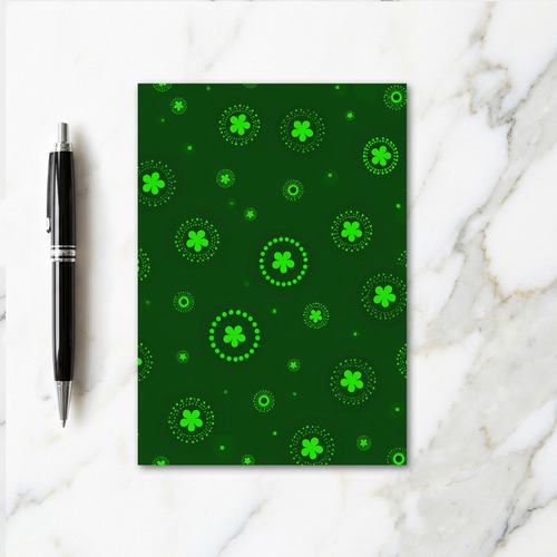 Lucky Green Four Leaf Clover Card
