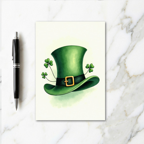 Lucky Green Hat St Patricks Day Card