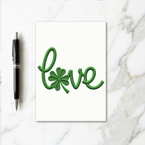 Lucky Green Love Card