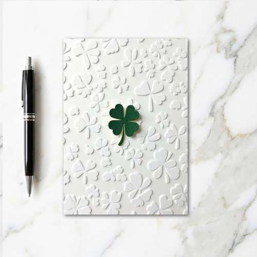 Lucky Green Shamrock Art Card